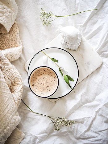 Flowers, Food, Coffee, View From Above HD phone wallpaper