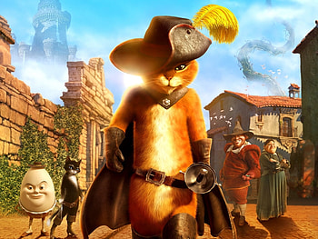 Cartoon, Puss In Boots HD wallpaper