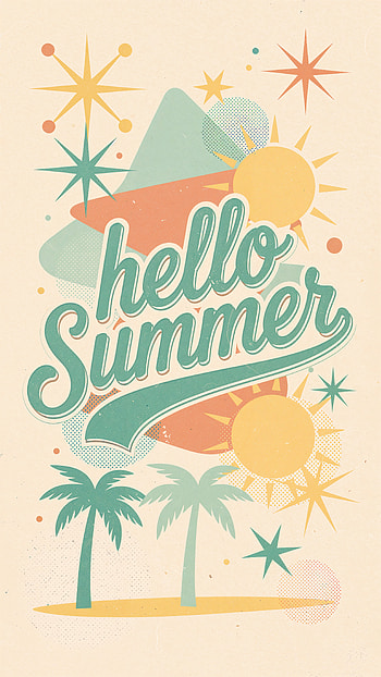 Summer, Palm Tree, Sun HD phone wallpaper