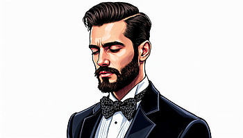 Elegant Groom in Ultra, groom, man, tuxedo, beard, bow tie HD wallpaper