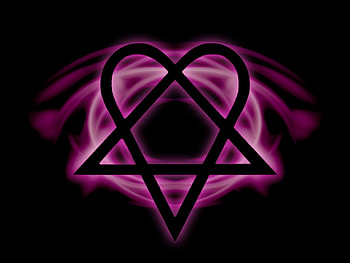 Heart and Triangle, purple, fluorescent, circle, light HD wallpaper