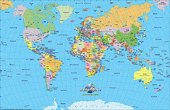 world map . World map , World map printable, World atlas map, Geography Map HD wallpaper