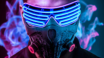 Mask Neon , mask, neon, artist, artwork, digital-art HD wallpaper