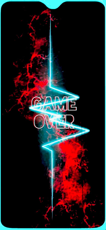 Game Over, Blitz, magenta, Licht, Neon, Textur, organism, Bunt, Cool HD phone wallpaper