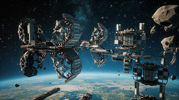 Space, video game, Everspace, space station HD wallpaper