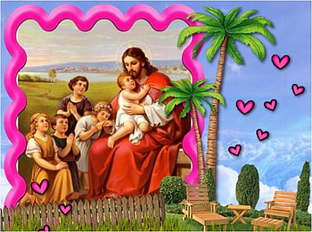 Lovely father of all, god, children, palm, jesus, christ, people, religion, christianity HD wallpaper