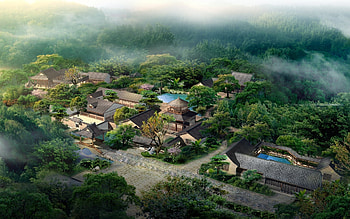 Landscape village, Natural beauty, Scenic , Captivating charm HD wallpaper