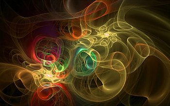 Fractal Smoke, smoke, colors, fractal, abstract HD wallpaper