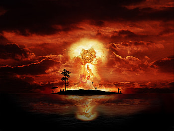 Landscape, Fantasy, Sky, Art, Fire HD wallpaper