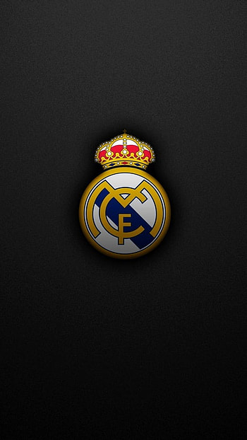Real Madrid, Black Background, Logo HD phone wallpaper