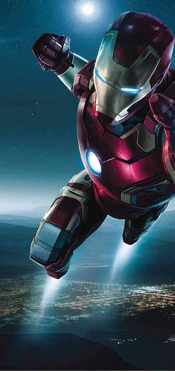 Iron Man S10 Plus, Punch Hole Center HD phone wallpaper