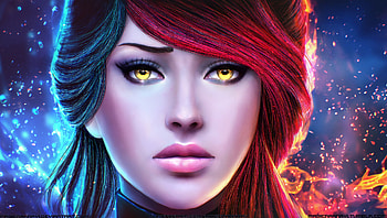 Guild Wars 2 Weaver Ahri, fantasy-girls, artist, artwork, digital-art, deviantart HD wallpaper
