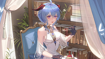 Light Blue Hair Ganyu Genshin Impact HD wallpaper