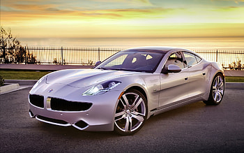 Sunset, Fisker Inc. HD wallpaper
