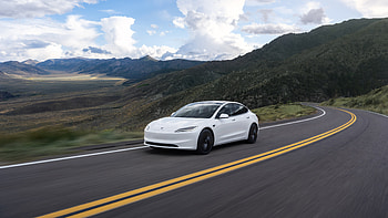 White Tesla Model 3 — Road, Car, Tesla, Tesla Model 3, White Car, Road HD wallpaper