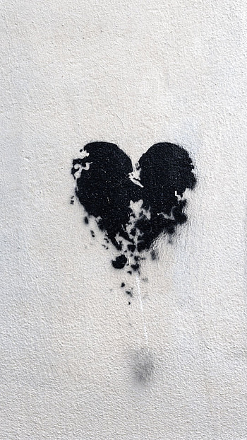 Broken Heart, Black Heart HD phone wallpaper