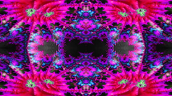 Trippy Psychedelic Fractal, trippy, psychedelic, aesthetic, purple, Abstract, fractal, abstract purple HD wallpaper