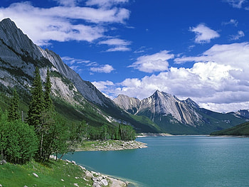 Lake, lakes, sky, nature, mountains HD wallpaper