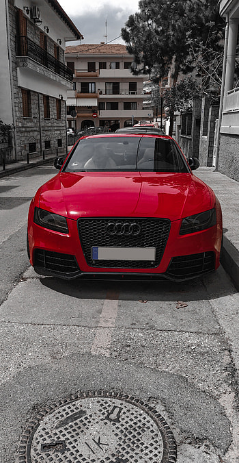Audi S5, red, automotive_design, motor_vehicle, car, mercedes, ferrari, bmw HD phone wallpaper