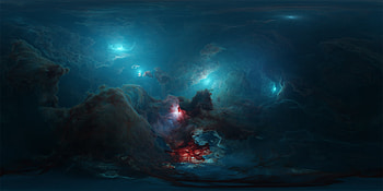 Cosmos, luminos, tim barton, nebula, fantasy, space HD wallpaper