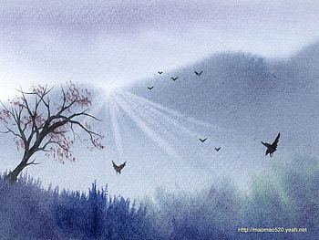 Painting8, painting, art, rural, landscape, sky, nature, mountain HD wallpaper