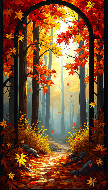 Autumn Essence: A Serene for Fall, fall, Autumn, forest, leaf, path HD phone wallpaper
