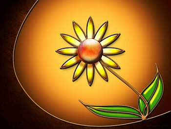 Gold flower, flowers, abstratc HD wallpaper