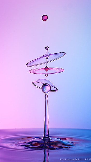 Water Drop Notch, Purple, water drops HD phone wallpaper