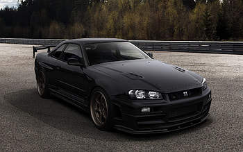 Nissan Skyline R34 Black - http://www.gb.com/ HD wallpaper