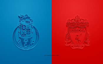 FC Porto vs Liverpool FC, 2021, UEFA Champions League, Group B, 3D logos, blue red background, Champions League, football match, 2021 Champions League, Liverpool FC, FC Porto HD wallpaper