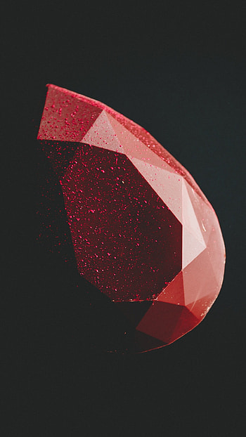 Red diamond minimal dark, Vibrant color, Mysterious allure, Lustrous gemstone HD phone wallpaper