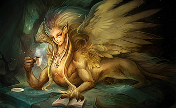 Fantasy, Glass, Wings, Book, Being, Creature, Glasses, Spectacles HD wallpaper