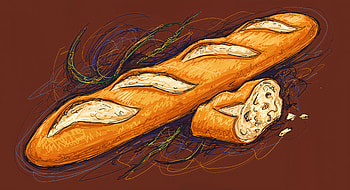Artistic Baguette - Delight, baguette, bread, baked goods, food HD wallpaper