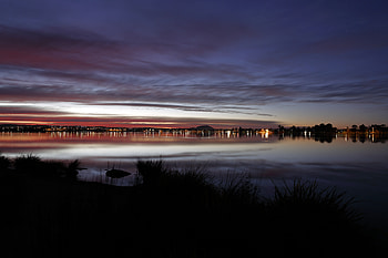 Nature, Water, Sunset, Sky, Twilight, Horizon, Dusk HD wallpaper