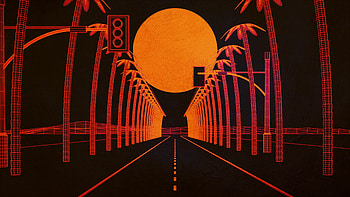 Burnwave, retrowave, artist, artwork, digital-art HD wallpaper