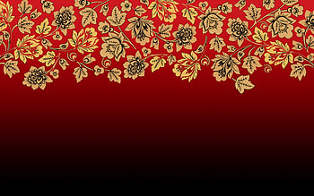 Khokhloma, russia, red, ornament, flowers HD wallpaper