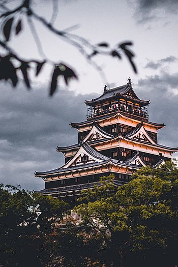 Cities, Architecture, Japan, Hiroshima Castle HD phone wallpaper