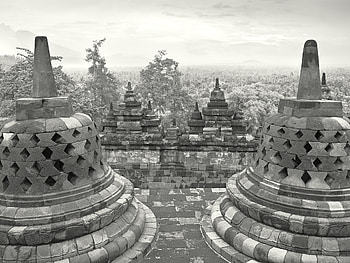 Borobudur, Peter Steinhauer, Architectural graphy HD wallpaper