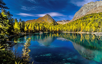 Lago di Saoseo, , mountain lake, Alps, Val da Camp, spring, mountain landscape, mountains, Switzerland HD wallpaper