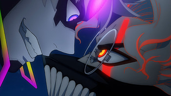 Dandadan: Jin vs Ken | Ken Takakura - Crimson Grin | Jin Enjouji Masked Fury, Anime, Dandadan, Ken Takakura, Jin Enjouji HD wallpaper