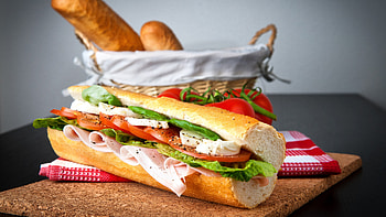 Sandwich, Towering layers, Appetizing presentation, Savory delight HD wallpaper