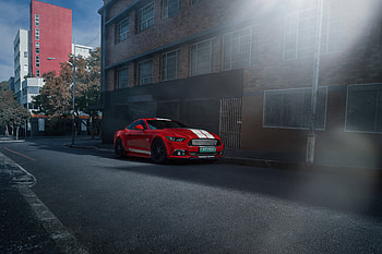 Ford Mustang 50 Gt Race Red , ford-mustang, ford, cars, behance HD wallpaper