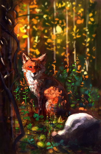 Art, Fox, Sight, Opinion, Wildlife, Animal HD phone wallpaper