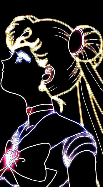 Sailor Moon, art, white HD phone wallpaper