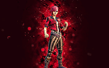 Arcane Vi, , red neon lights, Fortnite Battle Royale, Fortnite characters, Arcane Vi Skin, Fortnite, Arcane Vi Fortnite HD wallpaper