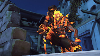 High-definition gaming, Overwatch characters, Dystopian backgrounds, Intense action HD wallpaper