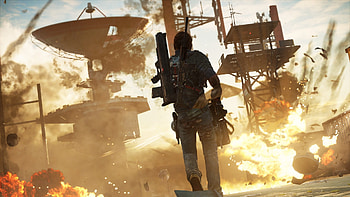 Just Cause 3 gameplay, Explosive action, E3 showcase, Chaotic adventure HD wallpaper
