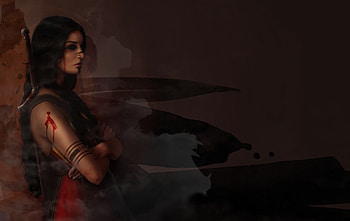 Fantasy Girl, fantasy, art, dark, woman HD wallpaper