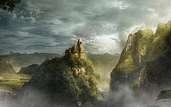 Mountain Kingdom, mountain, creative, graphics HD wallpaper
