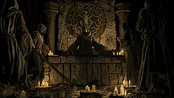 Zealot Altar — Resident Evil, Ritual, Hooded Figure, Candle HD wallpaper